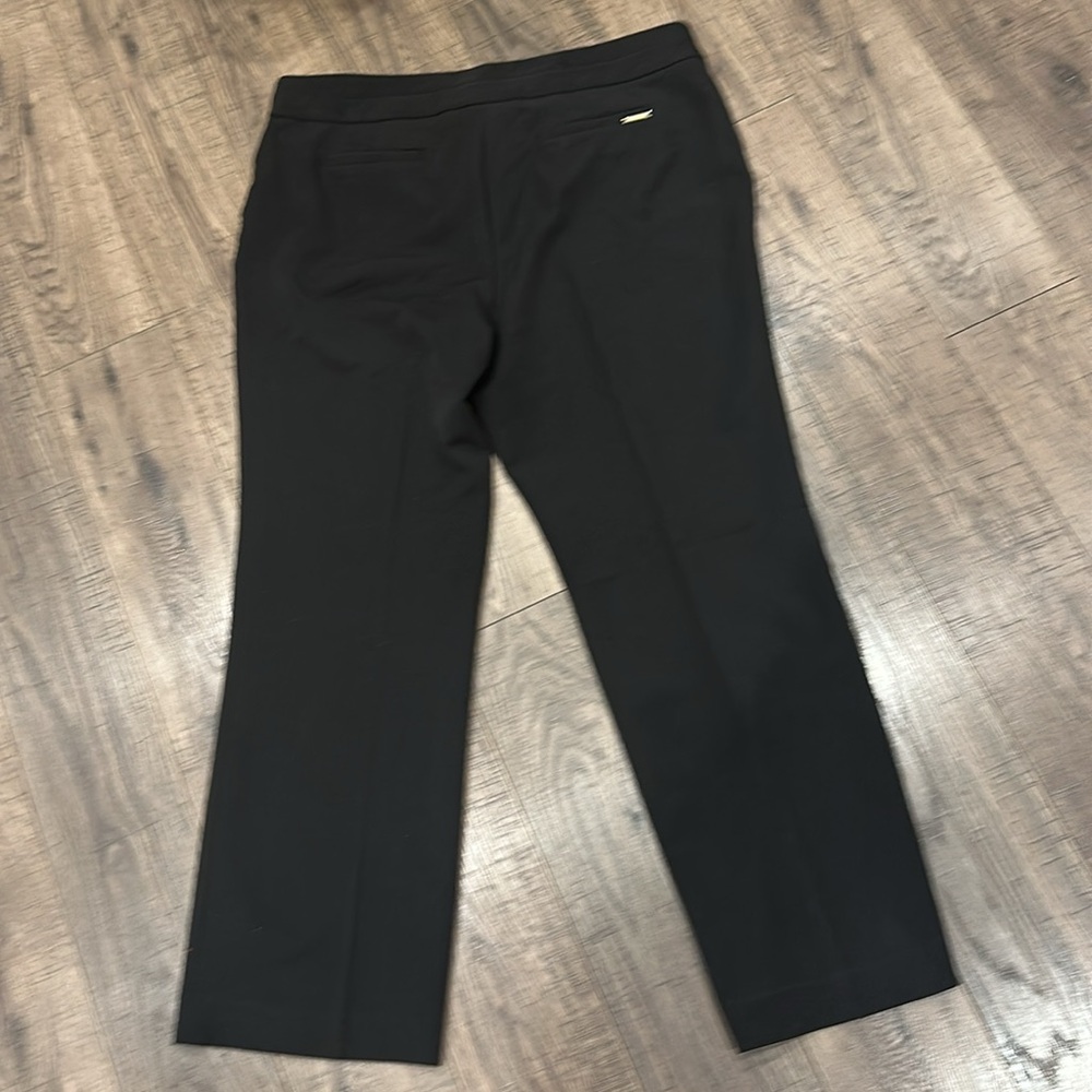 Anne Klein Trousers Dress Pants 12P Black w Gold Hardware - Picture 12 of 16